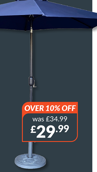 crank and tilt aluminium parasol. over 10% off - was £34.99 now £29.99