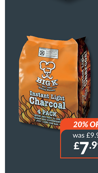 instant light charcoal bags 4 pack. 20% off - was £9.99 now £7.99