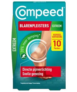 Compeed Extreme blister plasters pack — cushioning, direct pain relief and fast healing for blisters; 10 plasters