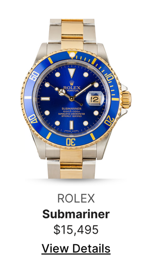 Pre-Owned Two Tone Rolex Submariner Ref 16613 Bluesy
