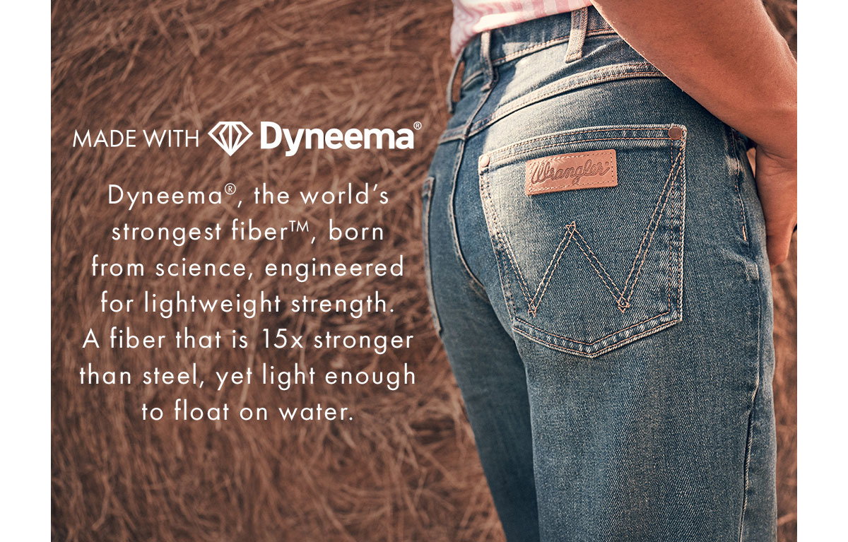Dyneema®, the world’s strongest fiber™, born from science, engineered for lightweight strength. A fiber that is 15x stronger than steel, yet light enough to float on water.