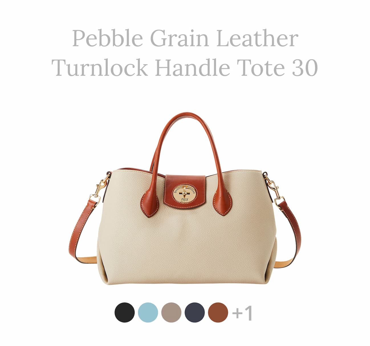 Pebble Turnlock Handle Tote 30