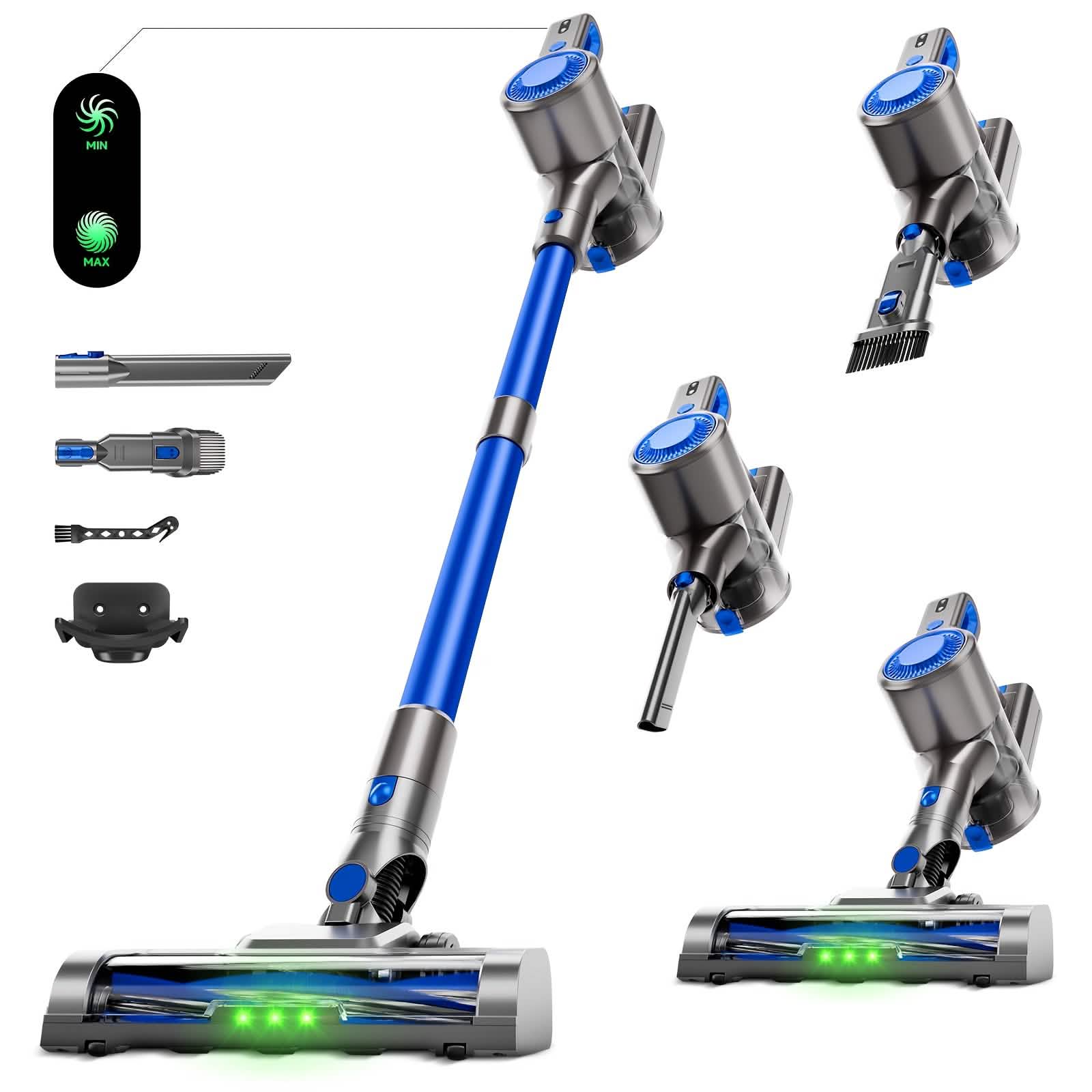Image of Cordless Vacuum Cleaner with LED Light & Removable Battery