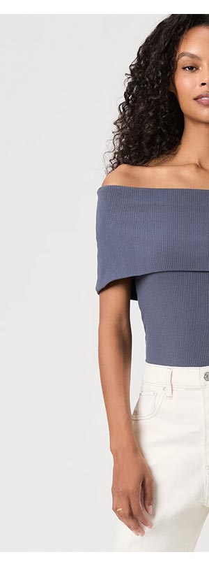 Rosarita Top in Pacific Blue.