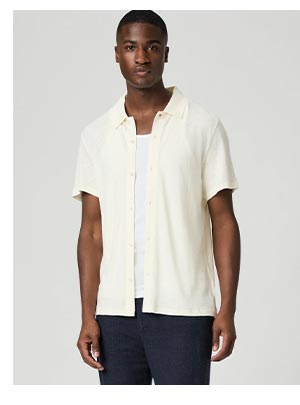 Sultan Short Sleeve Button Up in Cliffside Fog.