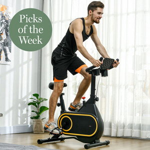 SPORTNOW Exercise Bike Stationary Bike with LCD Display for Home Cardio Workout