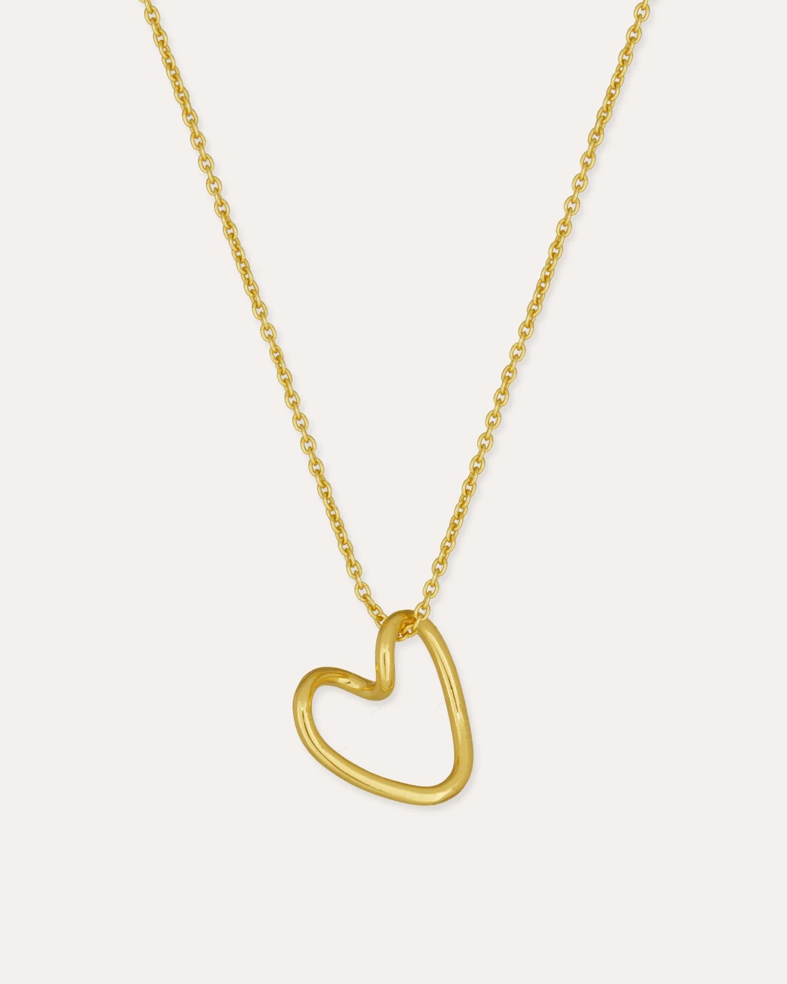 Image of Outline Heart Pendant Necklace