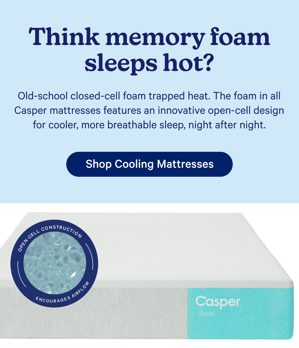 Shop cooling mattresses