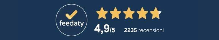 Feedaty 4,9 su 5 con 2235 recensioni