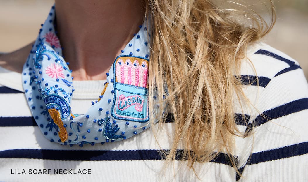Lila Scarf Necklace