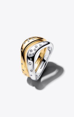 Organically Shaped Two-Tone Stacking Rings