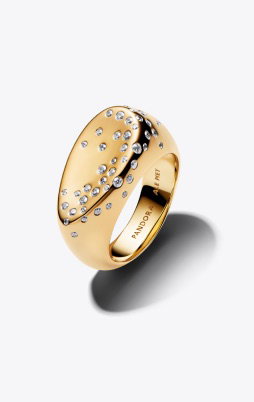 Stone-Set Oval Domed Signet Ring
