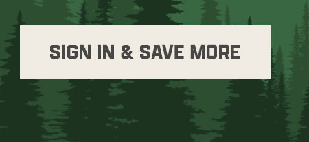 Sign in and save more text on a white rectangle, green forest background.