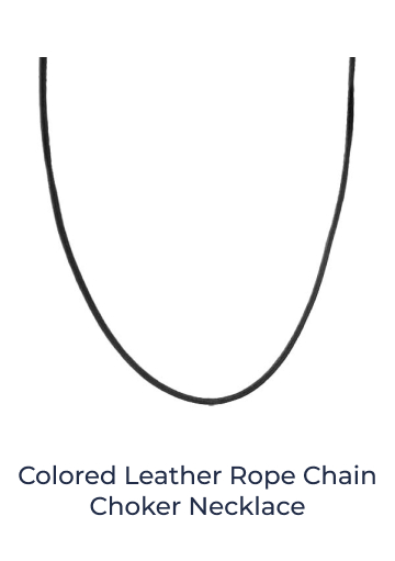Colored Leather Rope Chain Choker Necklace