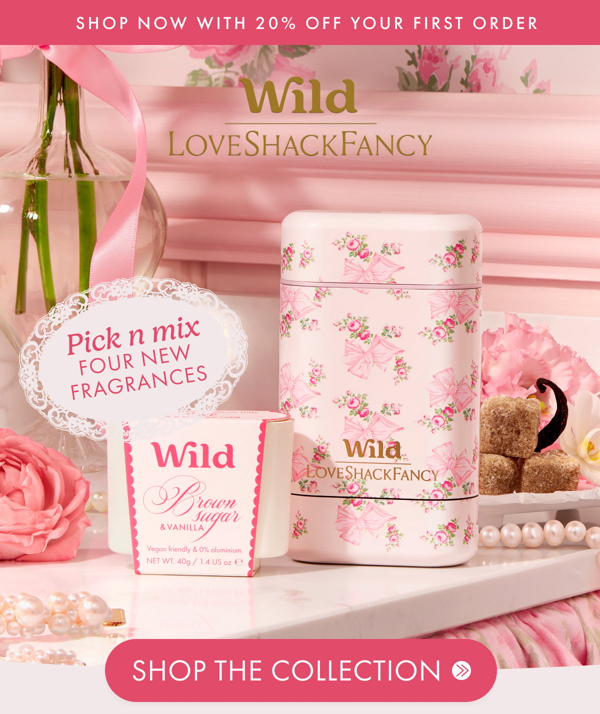 Shop now with 20% off your first order