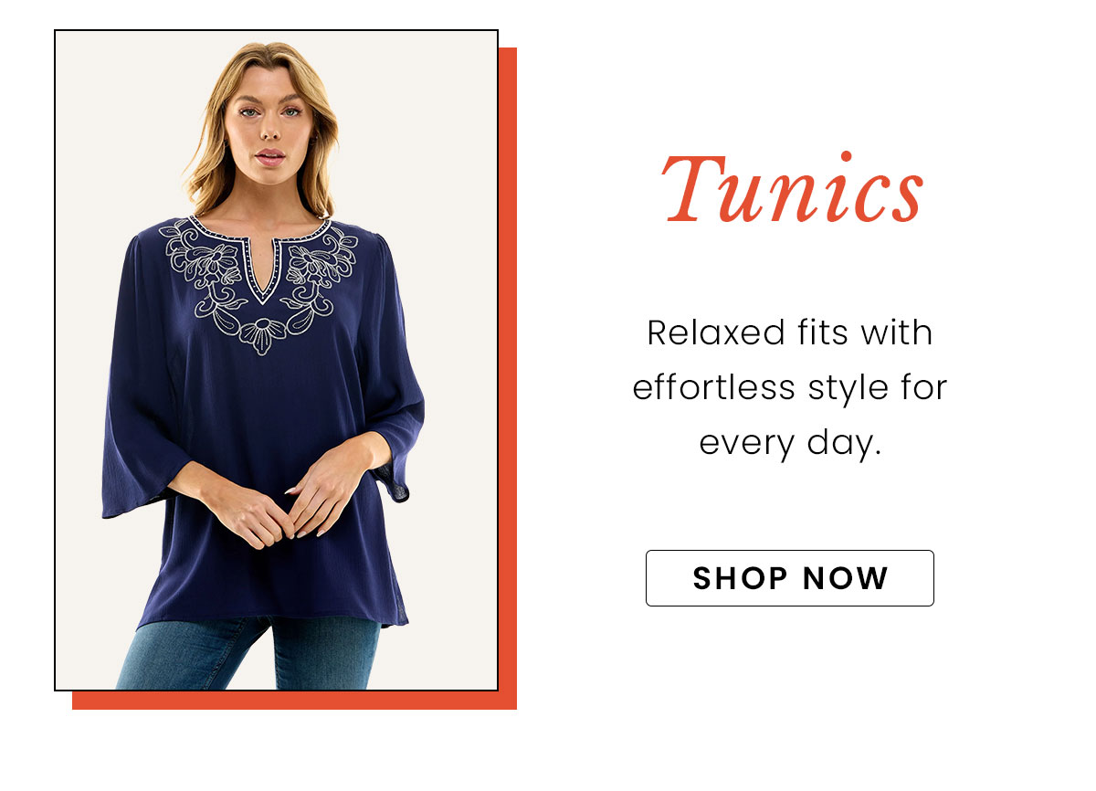 Tunics up to 80% off