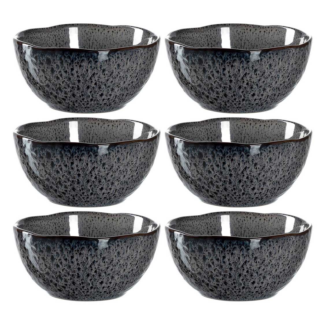 Image of Keramikschale MATERA 12 cm anthrazit 6er-Set