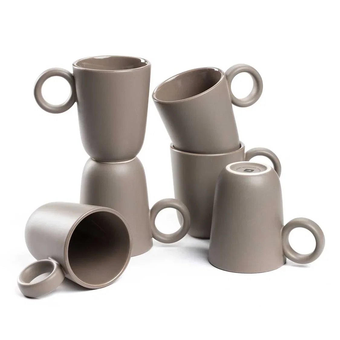Image of Keramiktasse ROMA 400 ml taupe 6er-Set