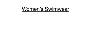 Women's Swimwear