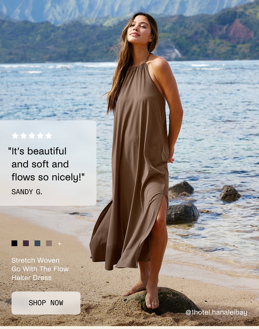 Go With The Flow Halter Dress