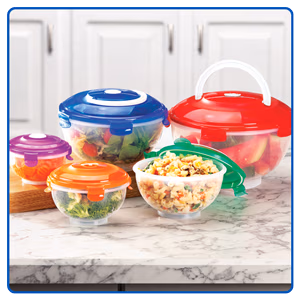 Locking Bowl Set with Handles, 10-Piece Set