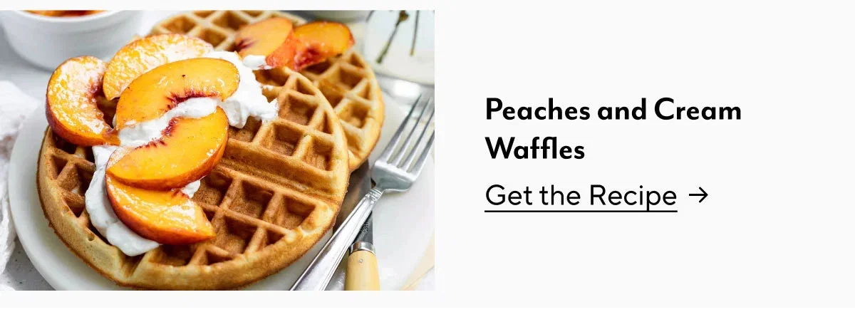 Peaches and Cream Waffles