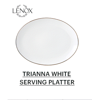 TRIANNA WHITE SERVING PLATTER