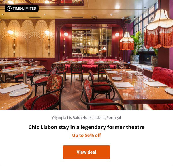 Chic Lisbon stay in a legendary former theatre