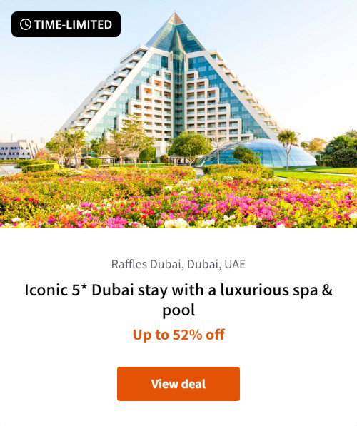 Iconic 5* Dubai stay with a luxurious spa &amp; pool