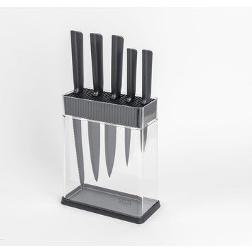 Colori®+ Knife & Block 6pc Set grey