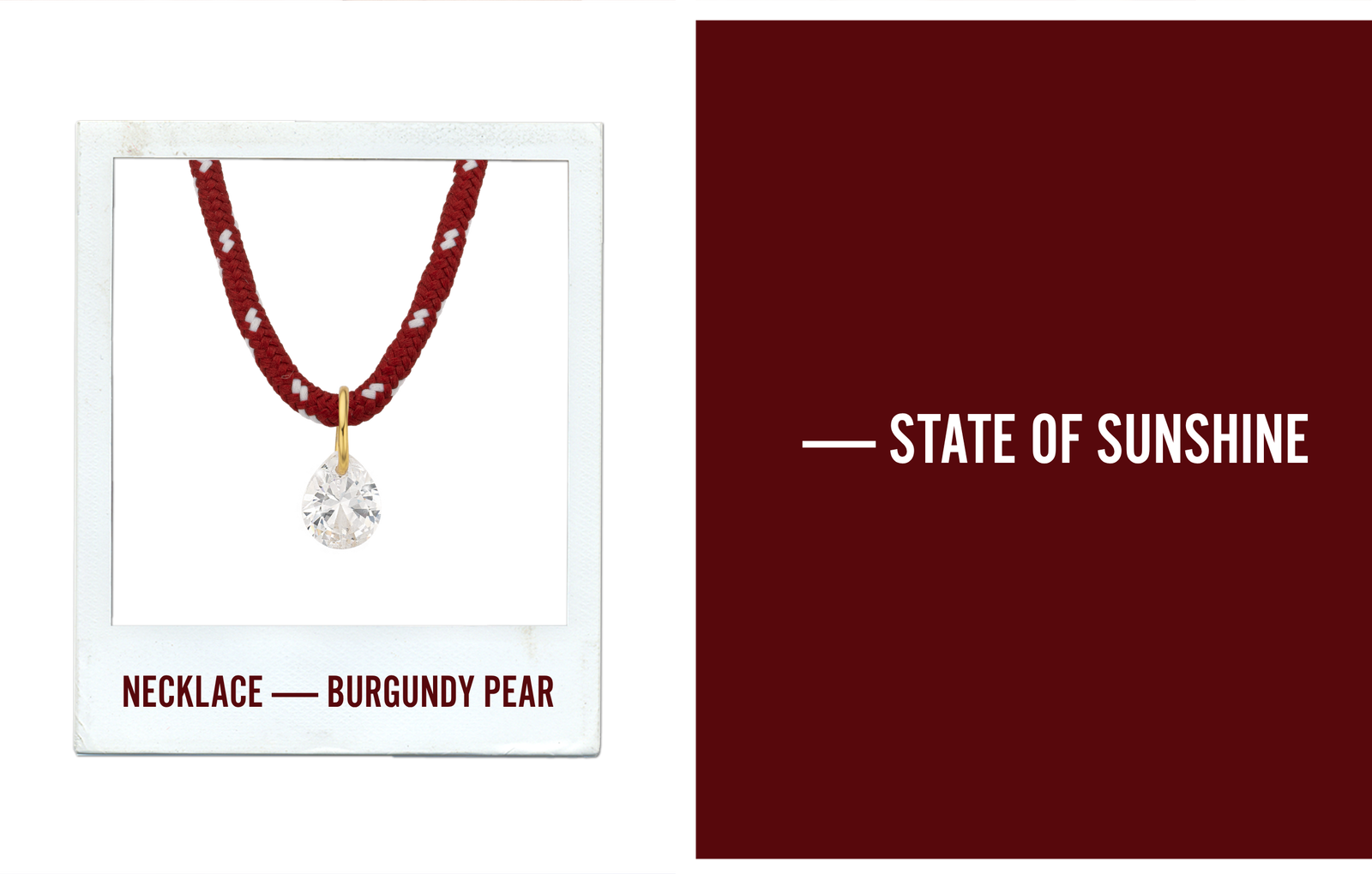 NECKLACE - BURGUNDY PEAR