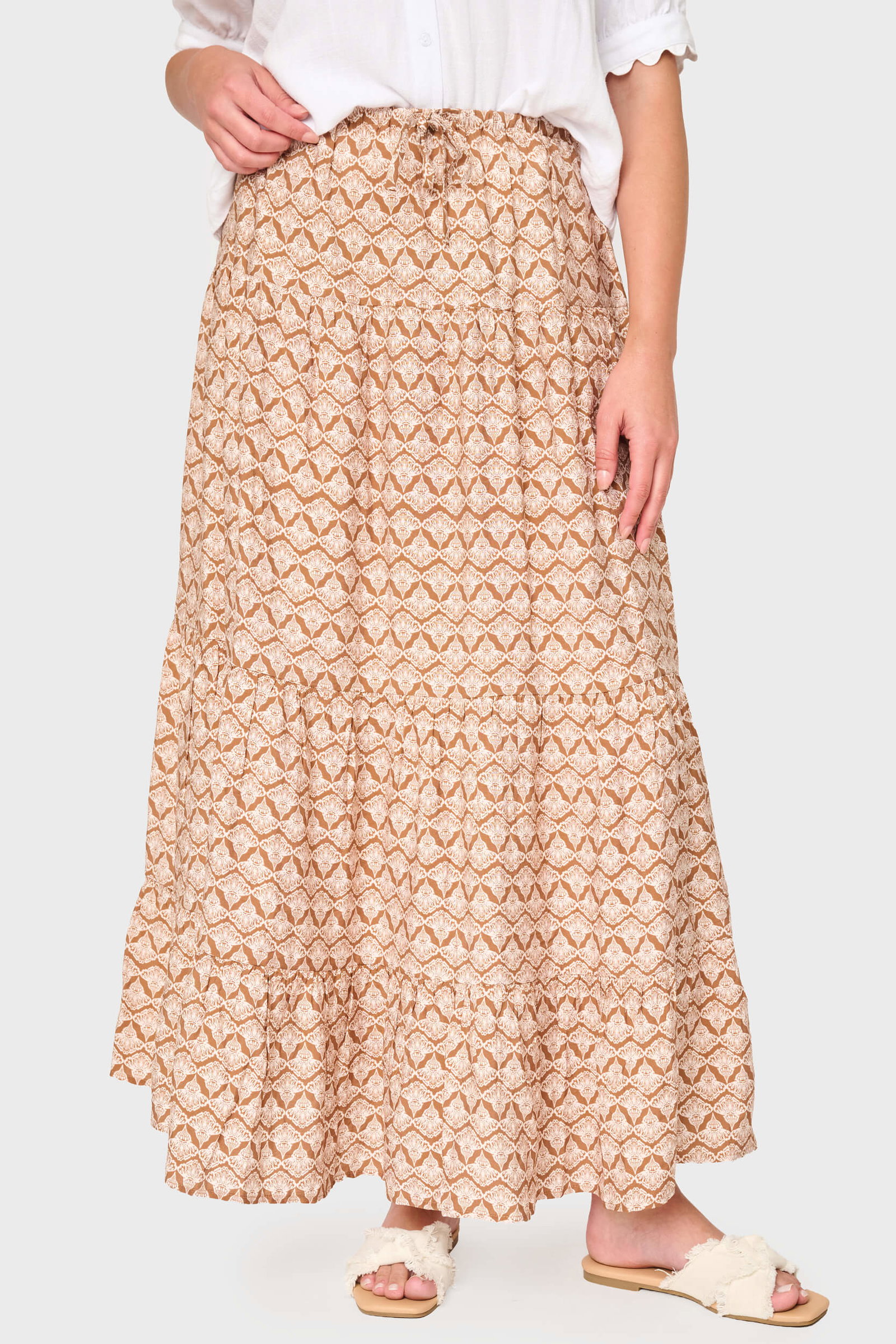 Image of Tiered Ultra Maxi Skirt