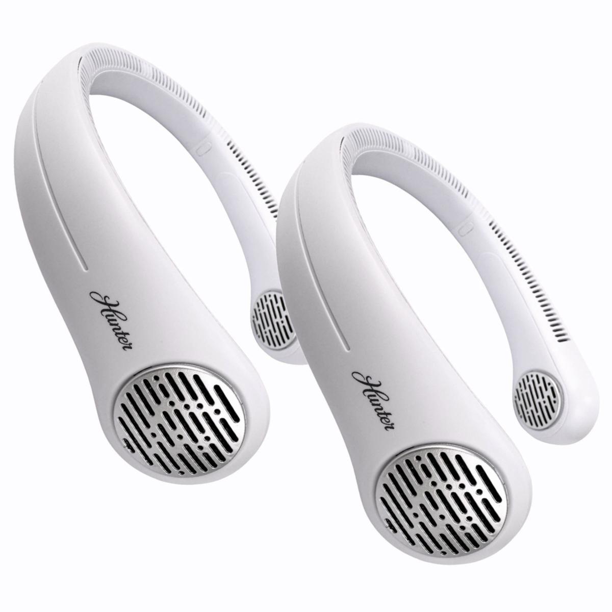 Hunter 2-Pack Rechargeable Portable Neck Fans