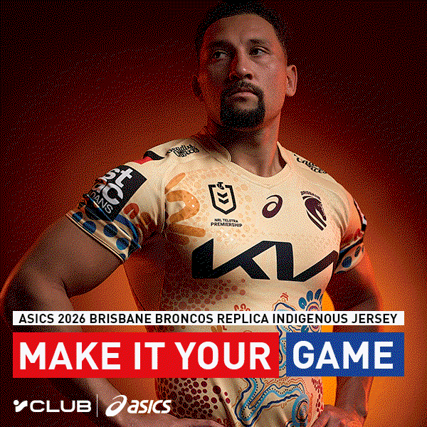 ASICS Men's NRL Brisbane Broncos 2026 Replica Charity Jersey