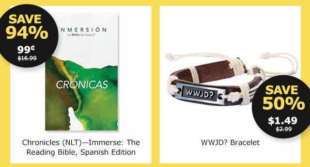 Chronicles (NLT)—Immerse: The Reading Bible, Spanish Edition | WWJD? Bracelet