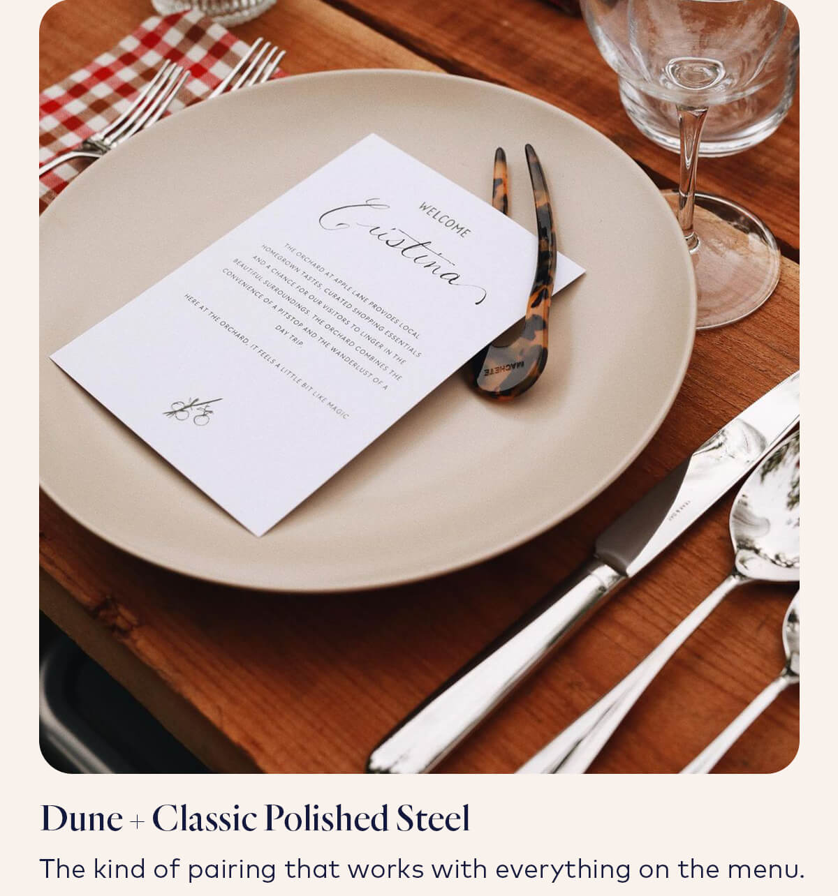 Dune + Polished Steel
