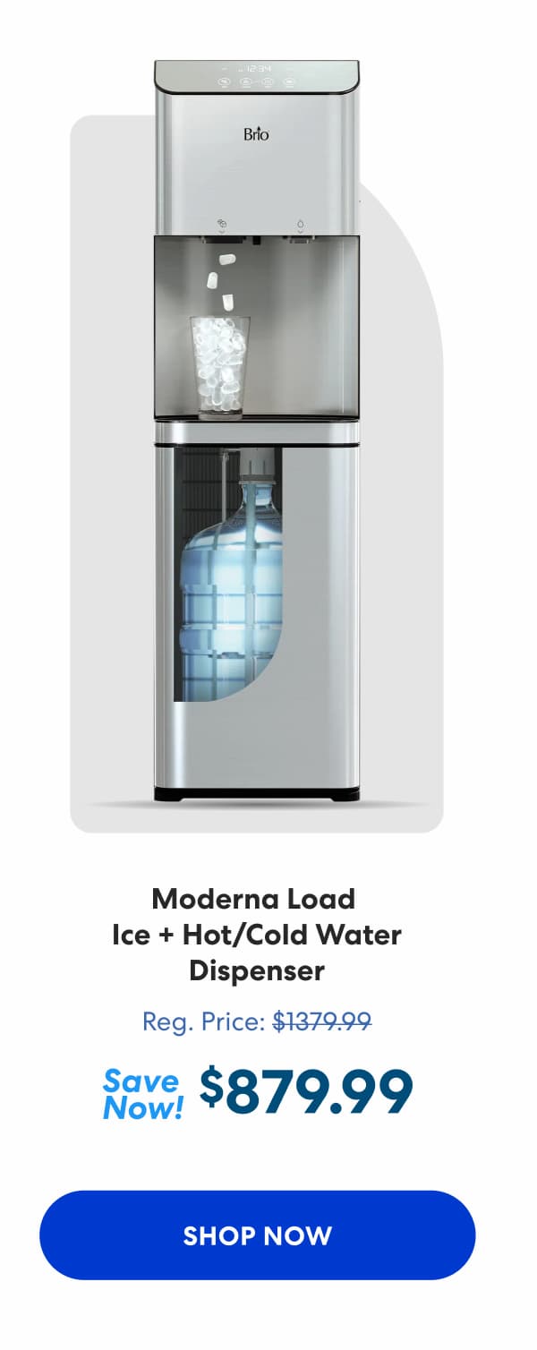 Bottom Load Ice + Hot/Cold Water Self-Cleaning Dispenser - Moderna Series