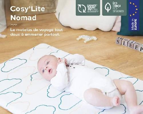 Matelas nomade Cosy Lite Nuages Babymoov