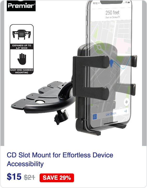CD Slot Mount for Effortless Device Accessibility