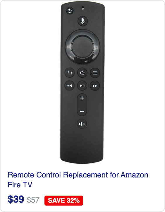 Remote Control Replacement for Amazon Fire TV