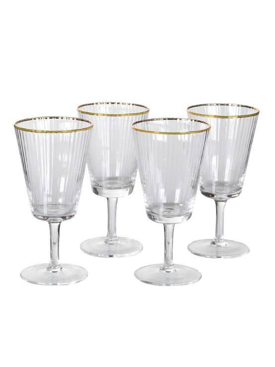 Gold Rim Glassware