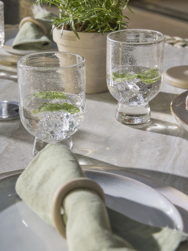 Four Bubble Drinking Glasses
