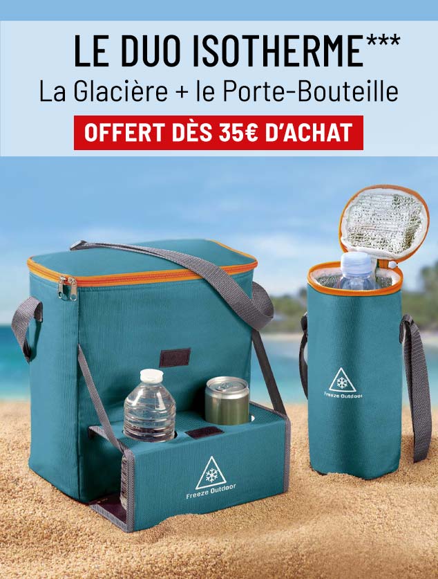 Le Duo Isotherme La Glacière et le Porte-Bouteille Offert dès 35 euros d’achat ***
