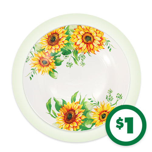 $1 Sunflower Dinner Plates