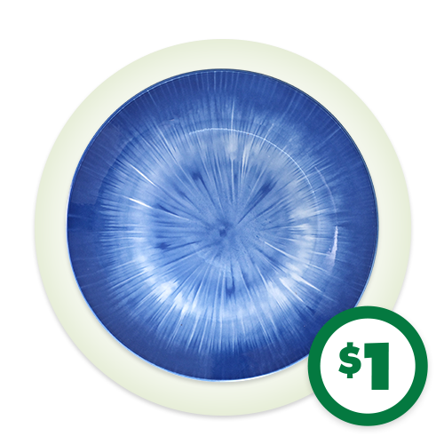 $1 Blue Burst Dinner Plates