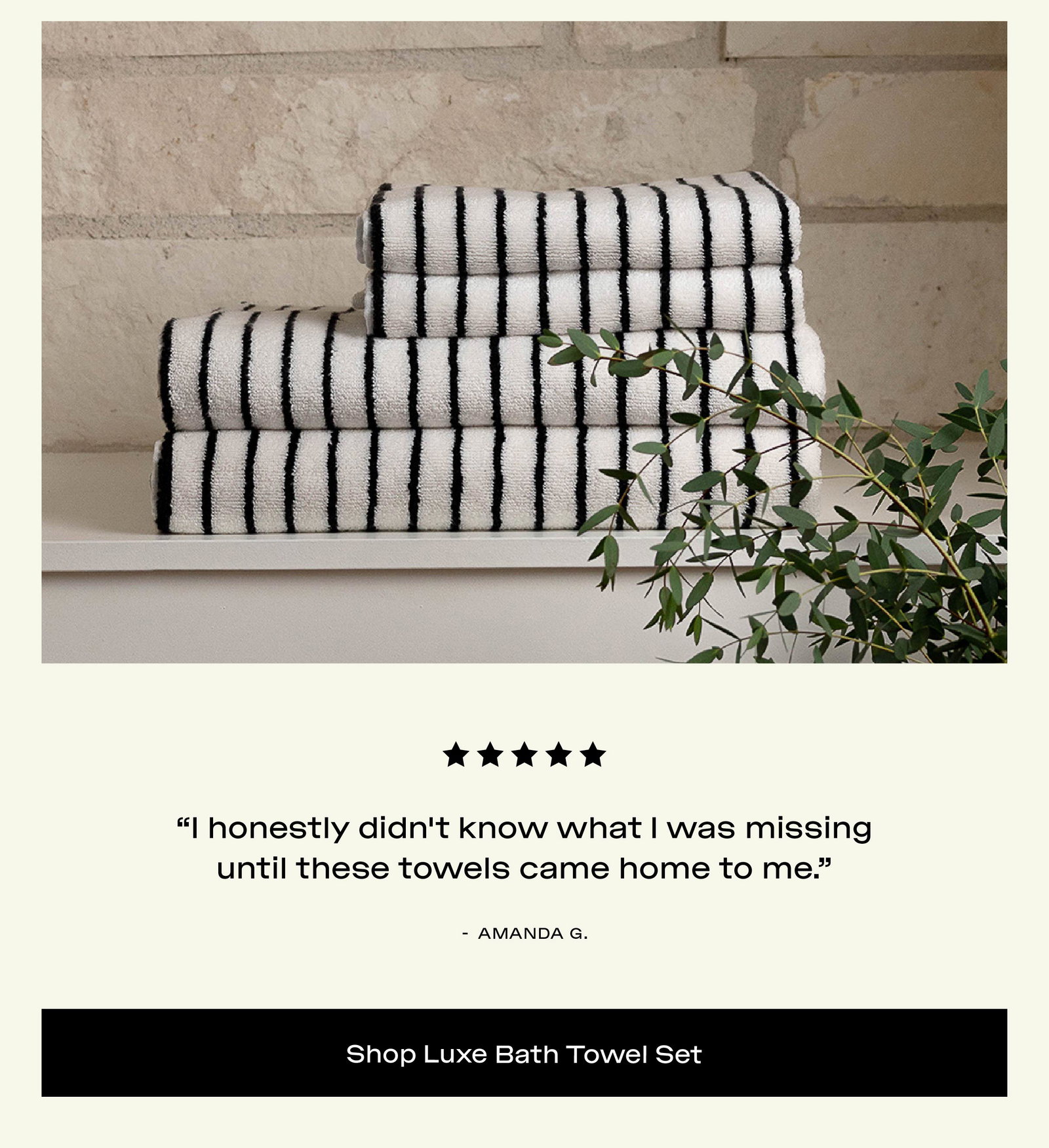 SHOP LUXE BATH TOWEL SET