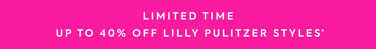 Limited Time Up To 40% Off Lilly Pulitzer Styles