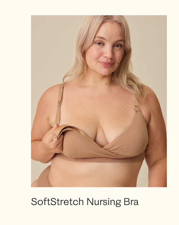 SoftStretch Cotton Nursing Bra in Buff