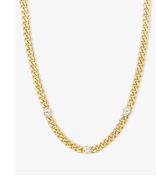 Julian Triple Diamond Necklace 6.8mm