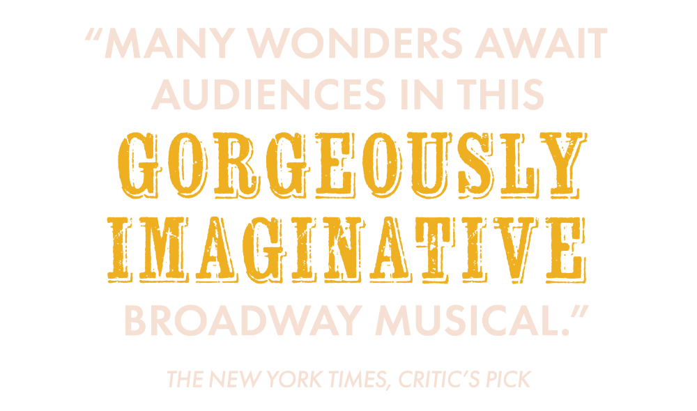 Many wonders await audiences in this gorgeously imaginative broadway musical. - The New York Times, Critics Pick